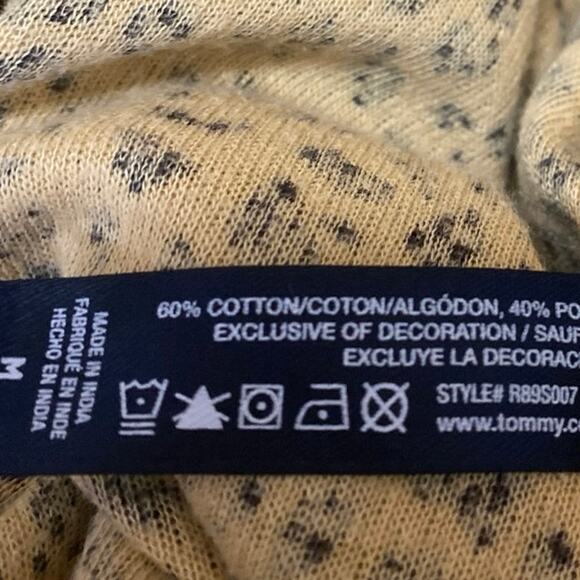 Tommy Hilfiger Beige Black Leopard Henley Thermal Sleepwear Pajama Set Size M - Picture 6 of 6